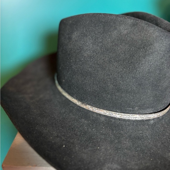 Stetson Vintage Riverton Black Western Wool Cowboy Hat Authentic Comes With Box - Picture 4 of 16